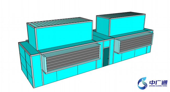 風冷熱泵機組隔聲罩-俯視圖1